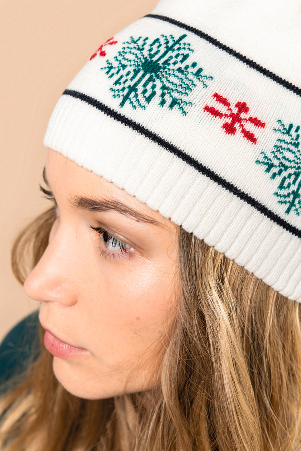 Christmas motif hat