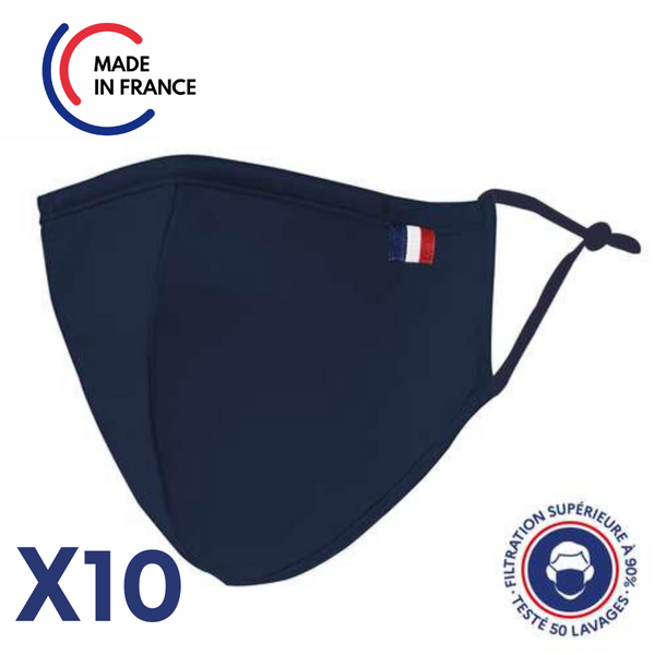 Masque Uns1 50 Lavages Forme Ninja - Coton - Taille Enfant - Masque Grand Public À Filtration Garantie Supérieure À 99%