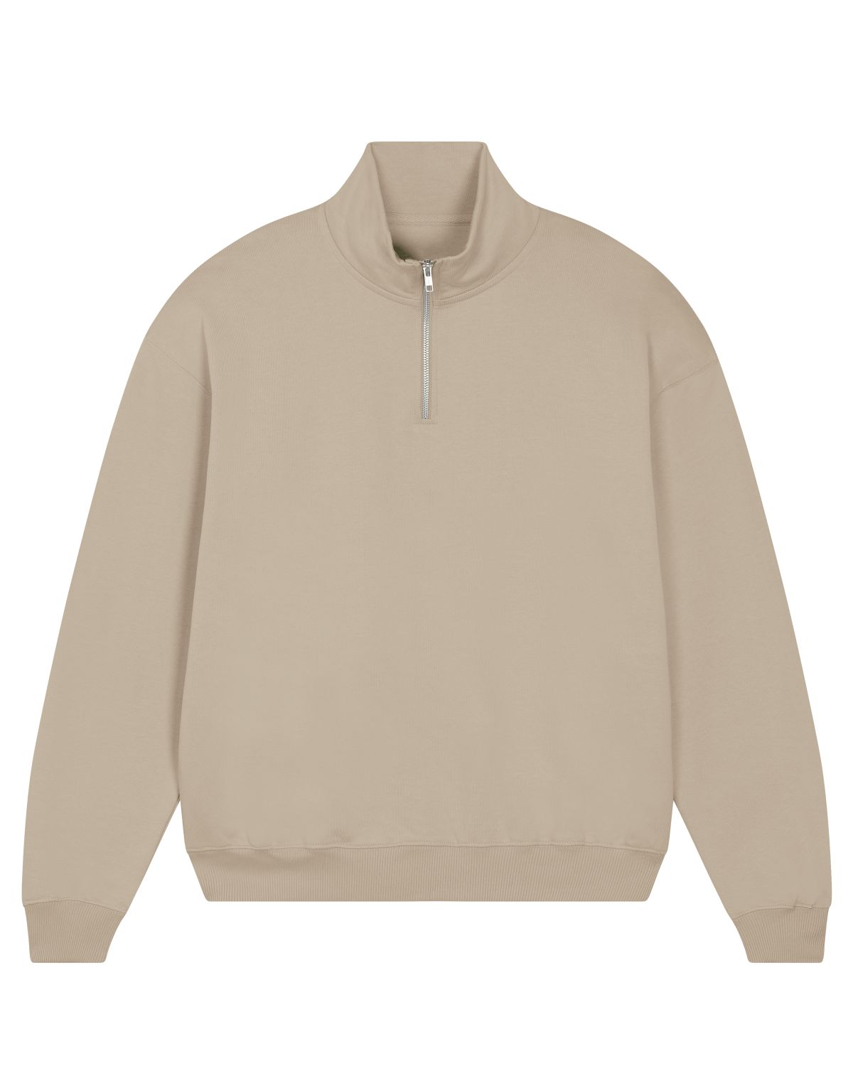 Unisex sweatshirt met kwartrits, boxy fit en droog aanvoelend - Miller Dry
