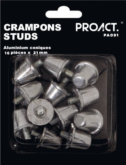 Box of 16 conical aluminum crampons