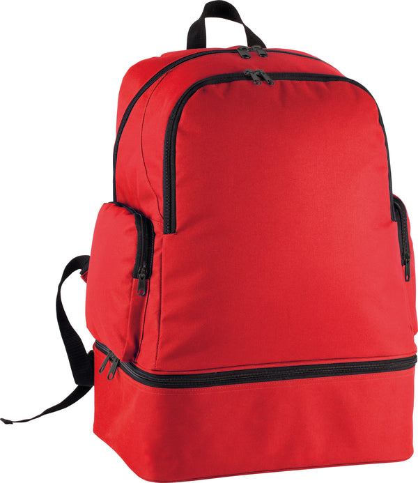 Sports backpack with rigid base