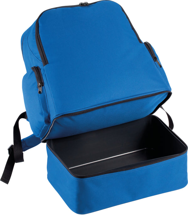 Sports backpack with rigid base