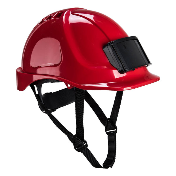 Endurance helmet with badge holder