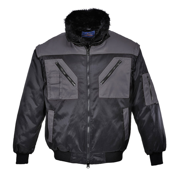 Two-tone pilot jacket