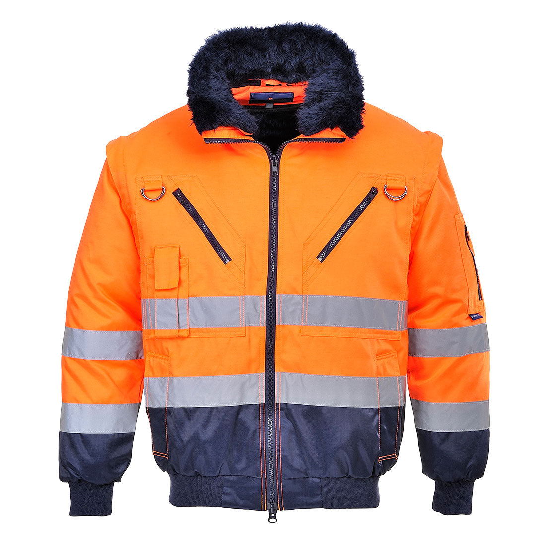 3-in-1 pilotenjack met hoge zichtbaarheid