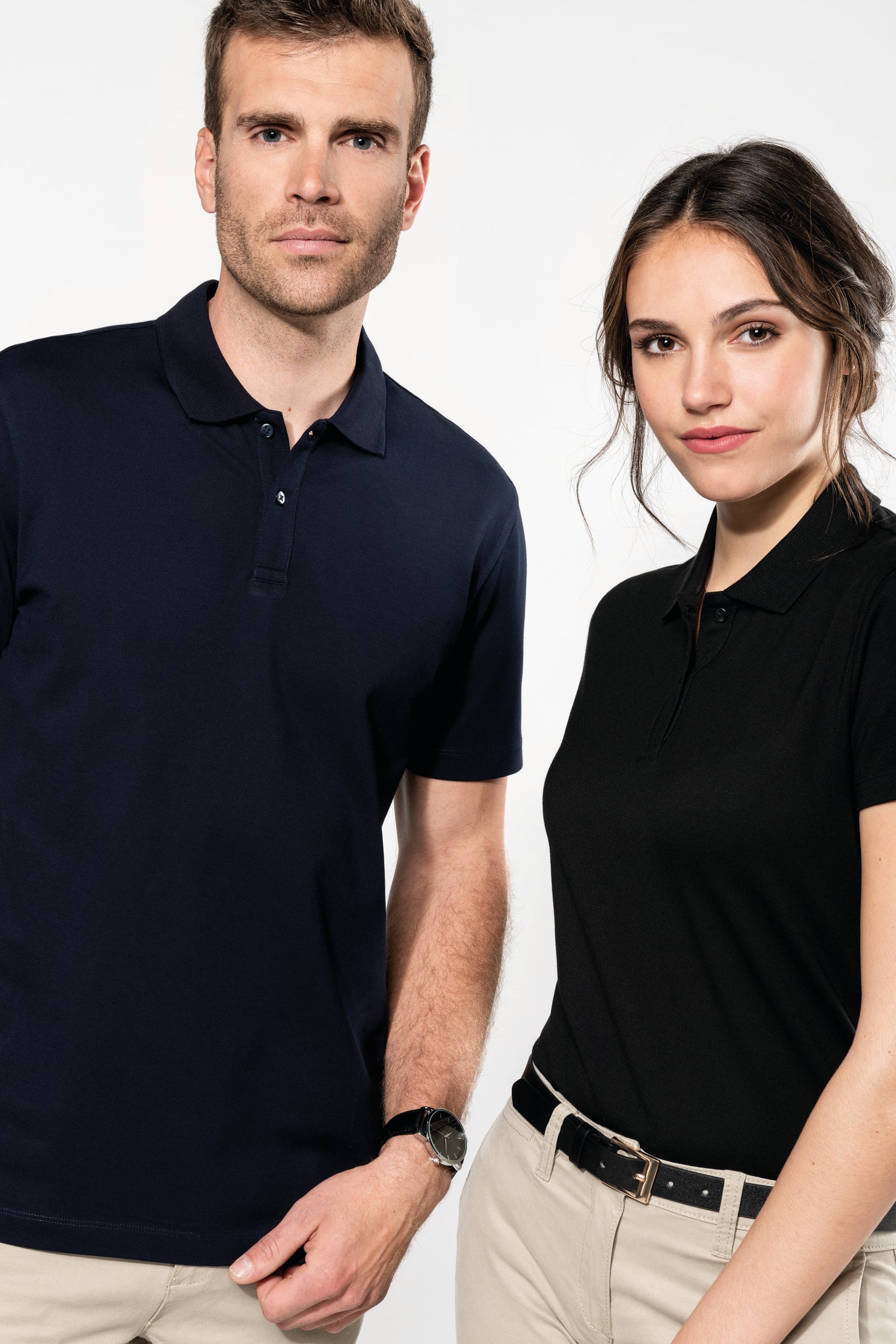 Polo Supima® manches courtes femme
