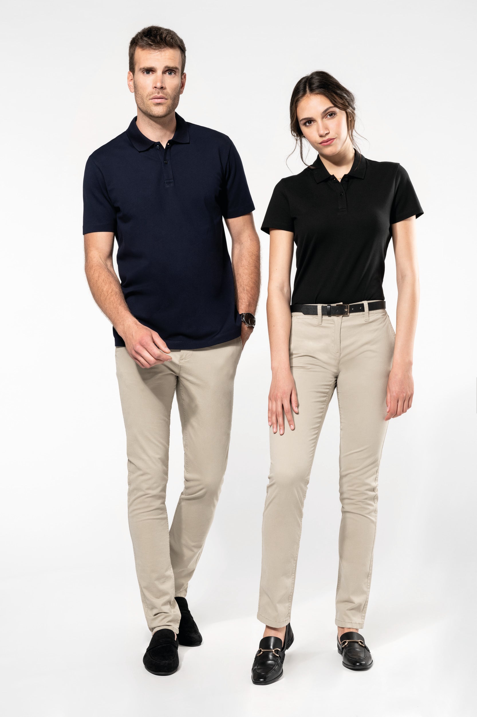 Polo Supima® manches courtes femme