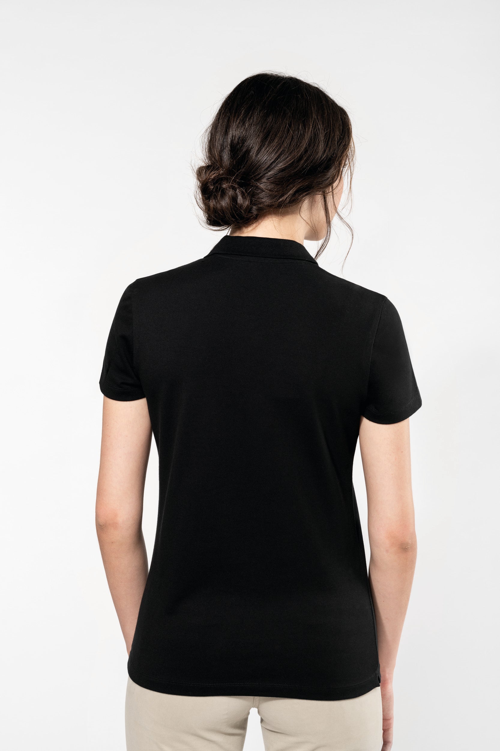 Polo Supima® manches courtes femme