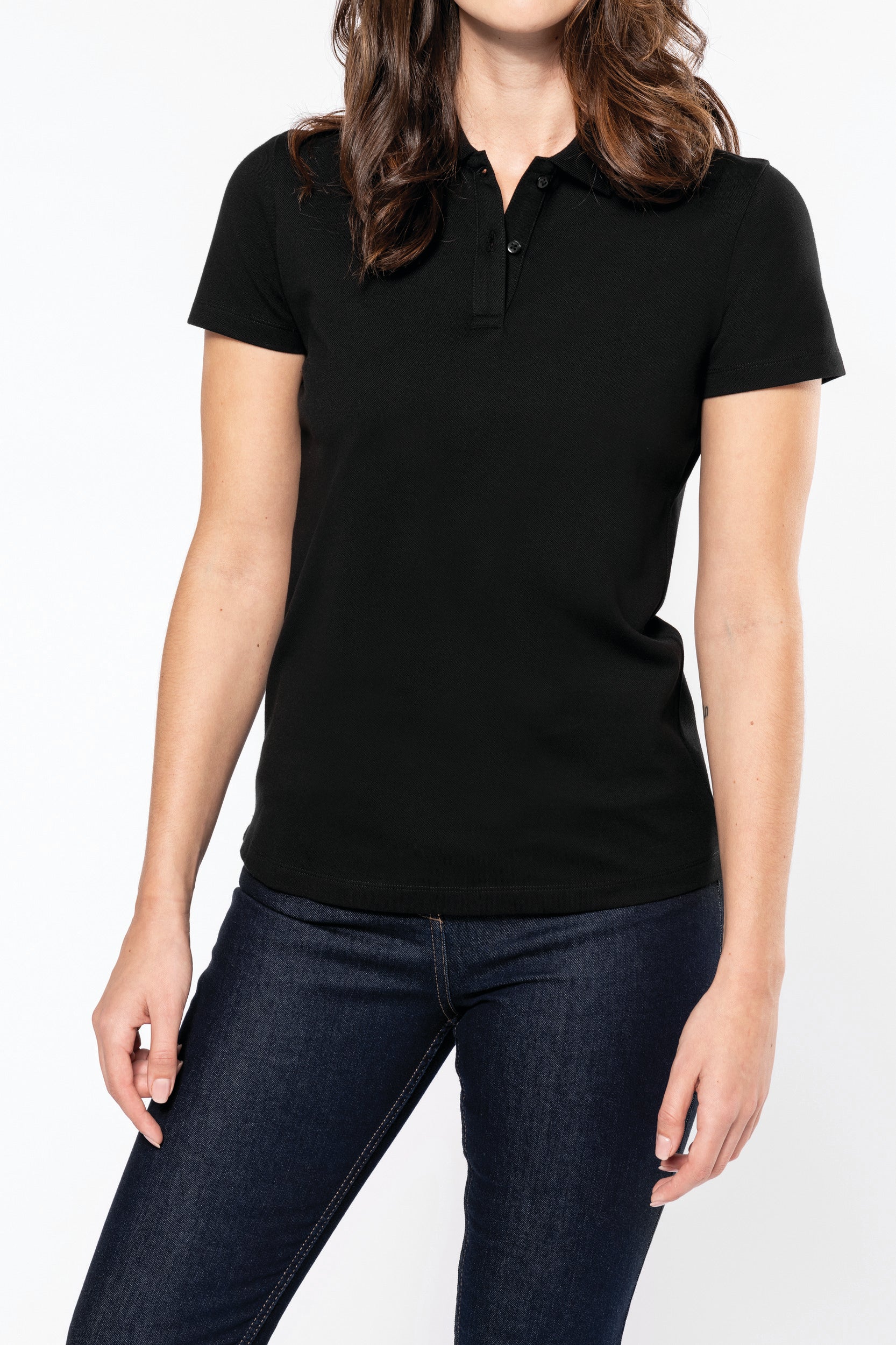 Polo Supima® manches courtes femme