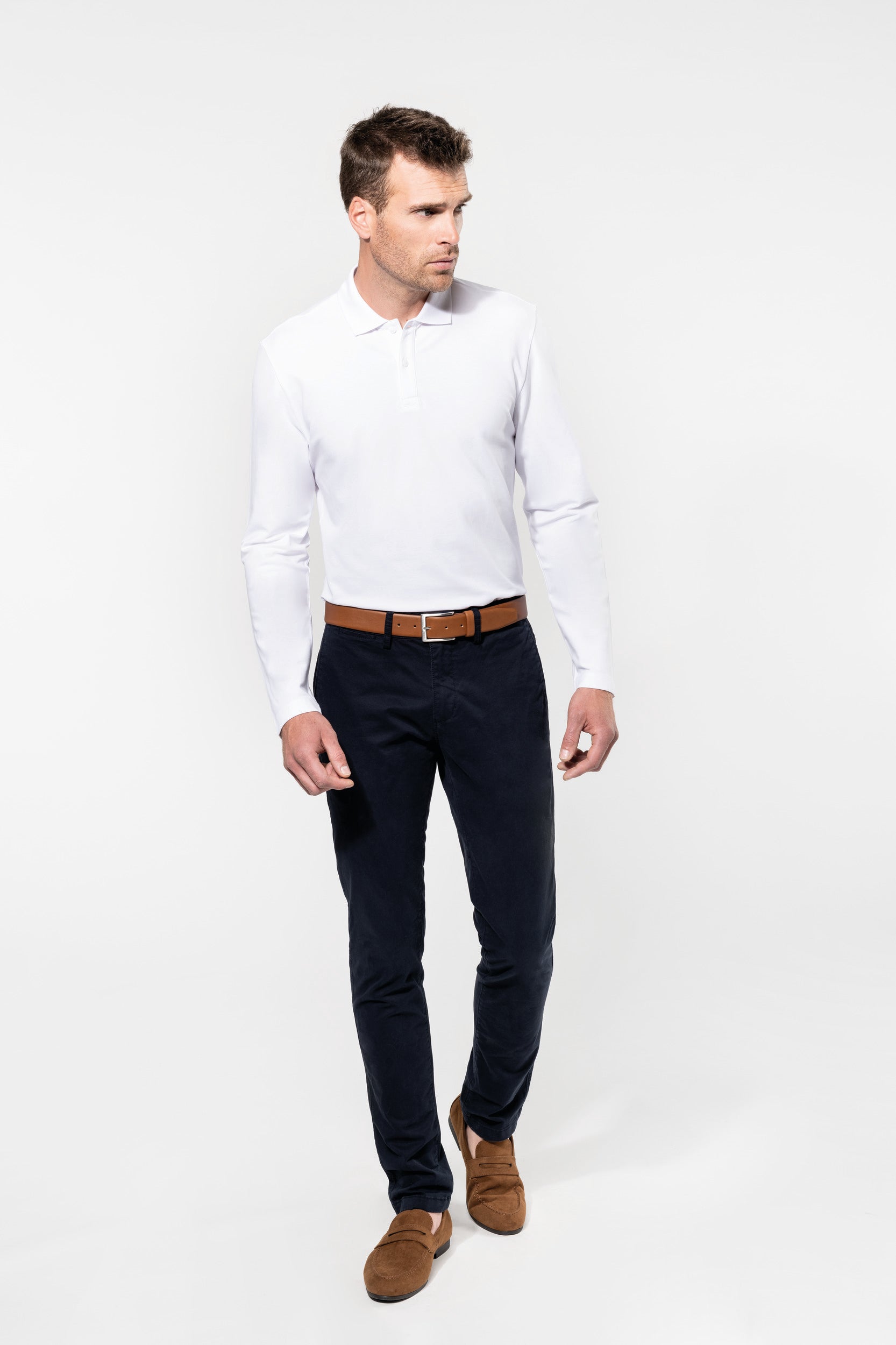 Polo Supima® manches longues homme