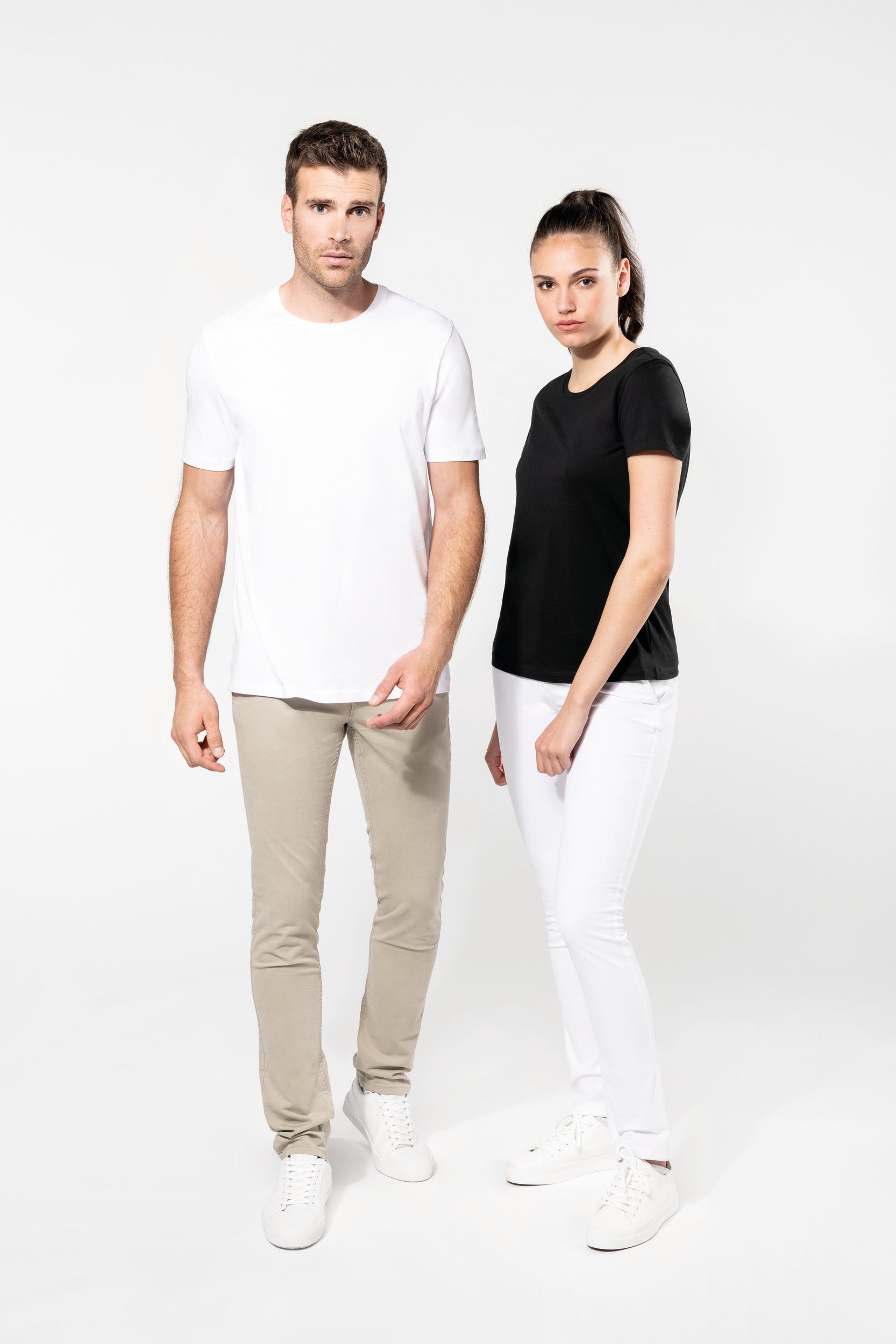 T-shirt Supima® col rond manches courtes femme