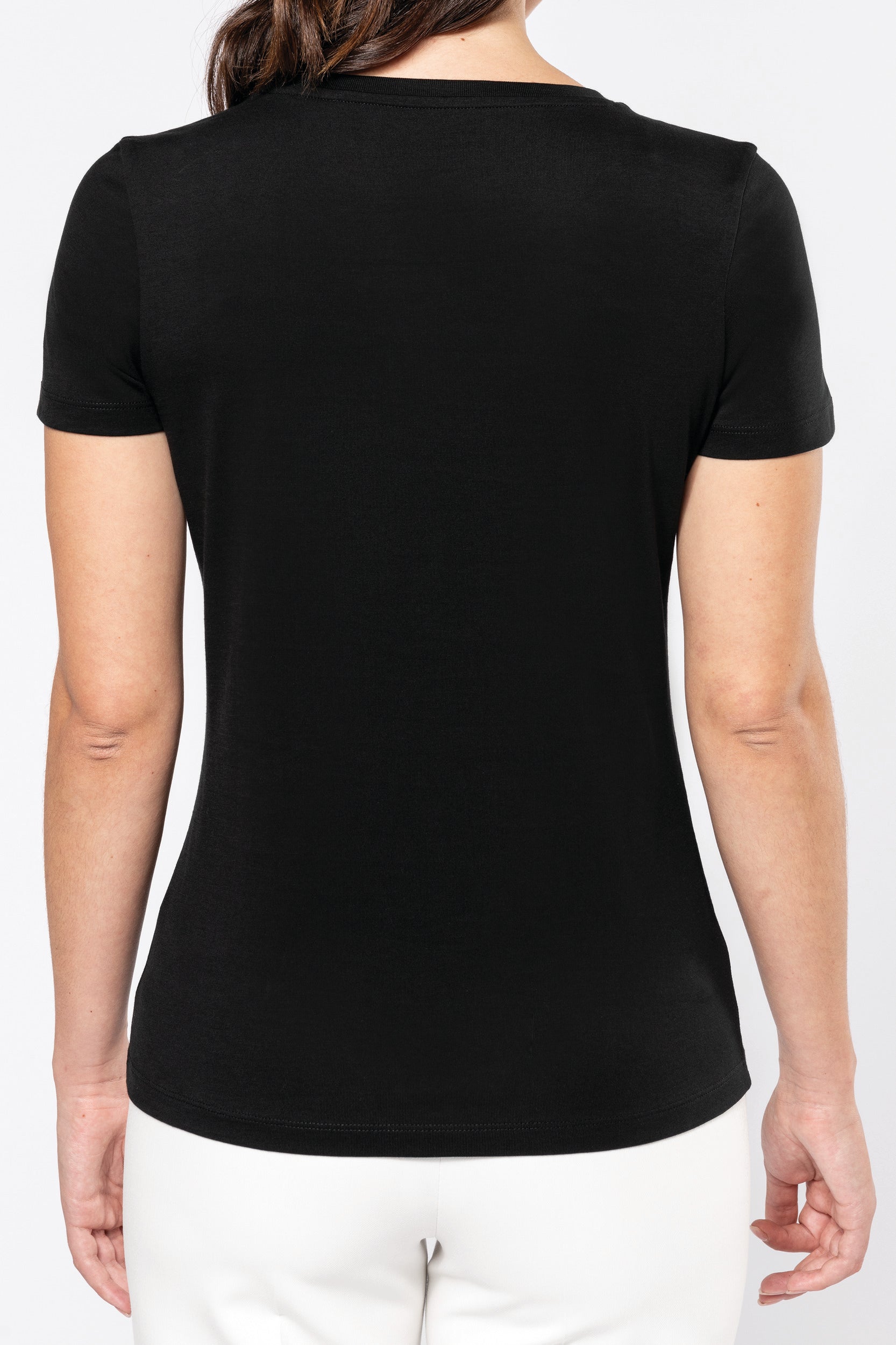 T-shirt Supima® col rond manches courtes femme