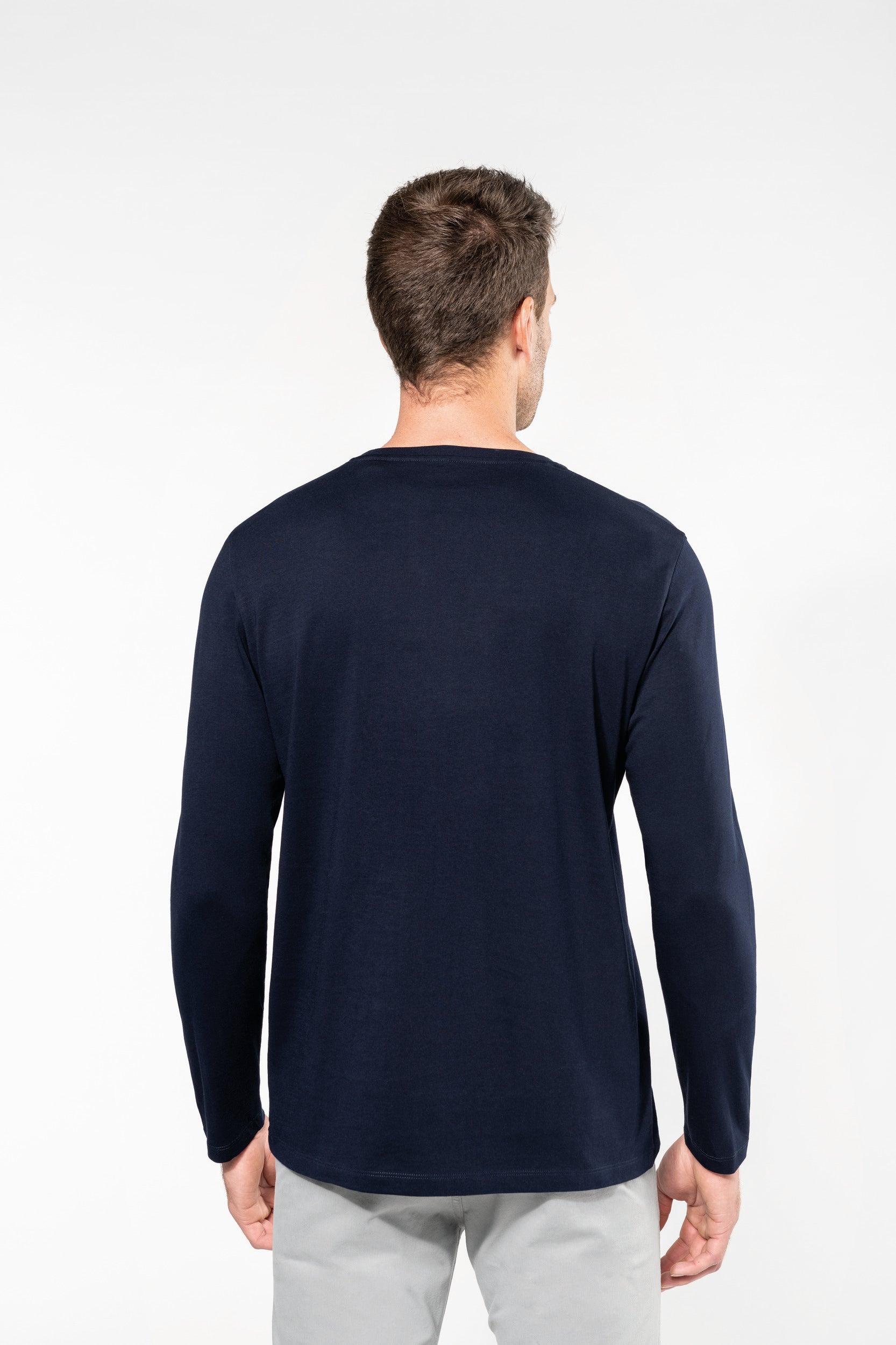 T-shirt Supima® col rond manches longues homme