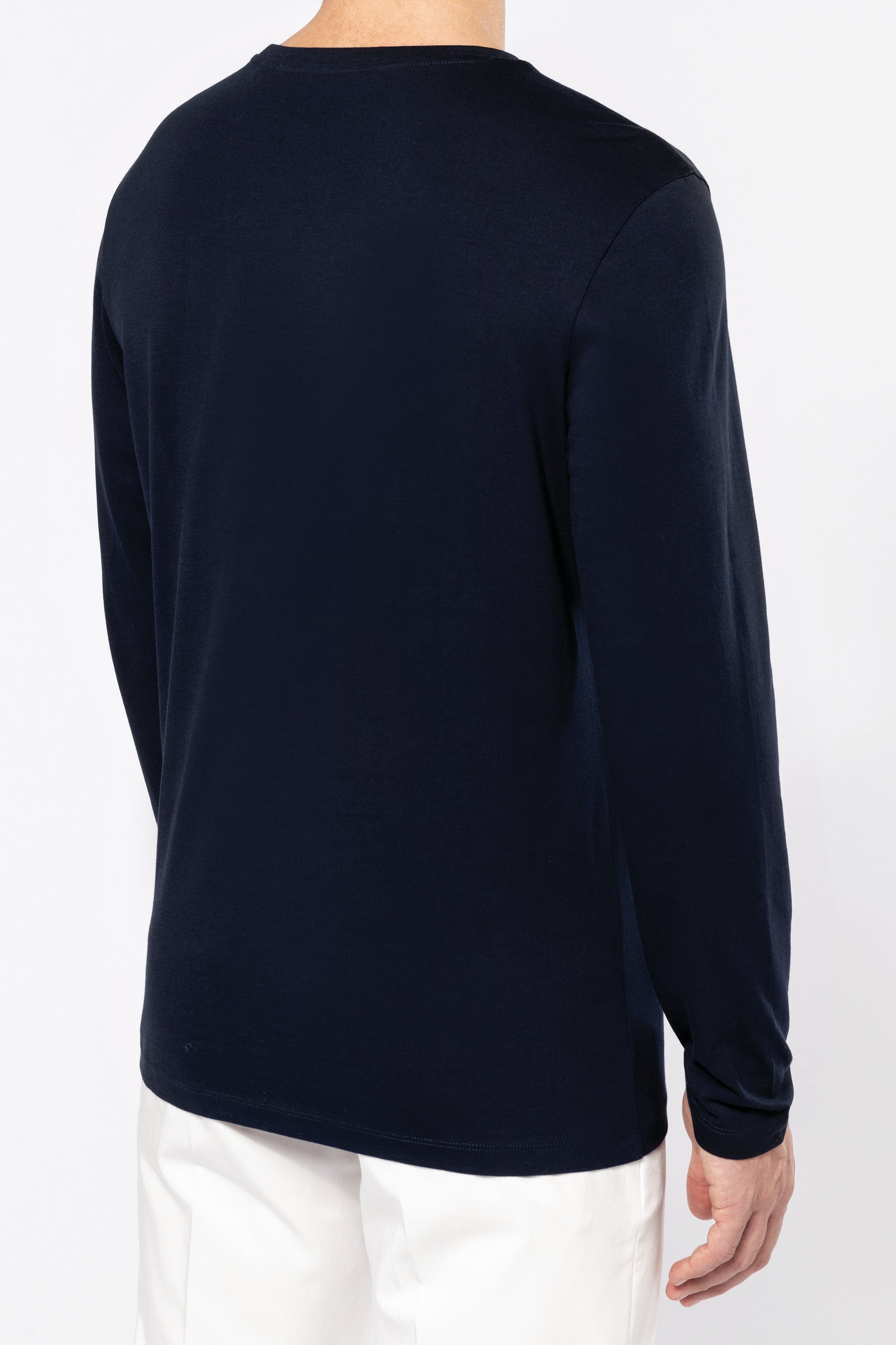 T-shirt Supima® col rond manches longues homme
