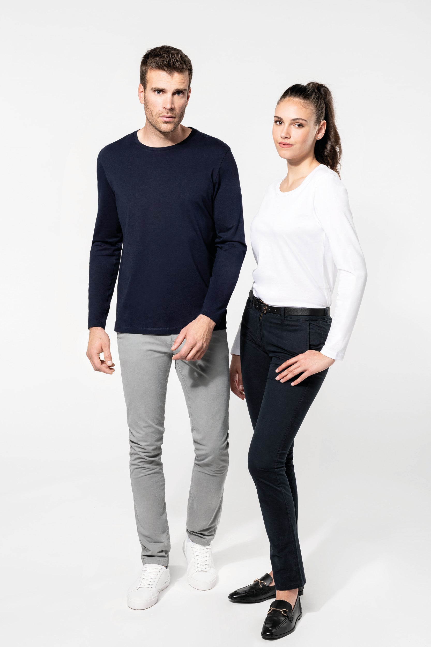 T-shirt Supima® col rond manches longues homme