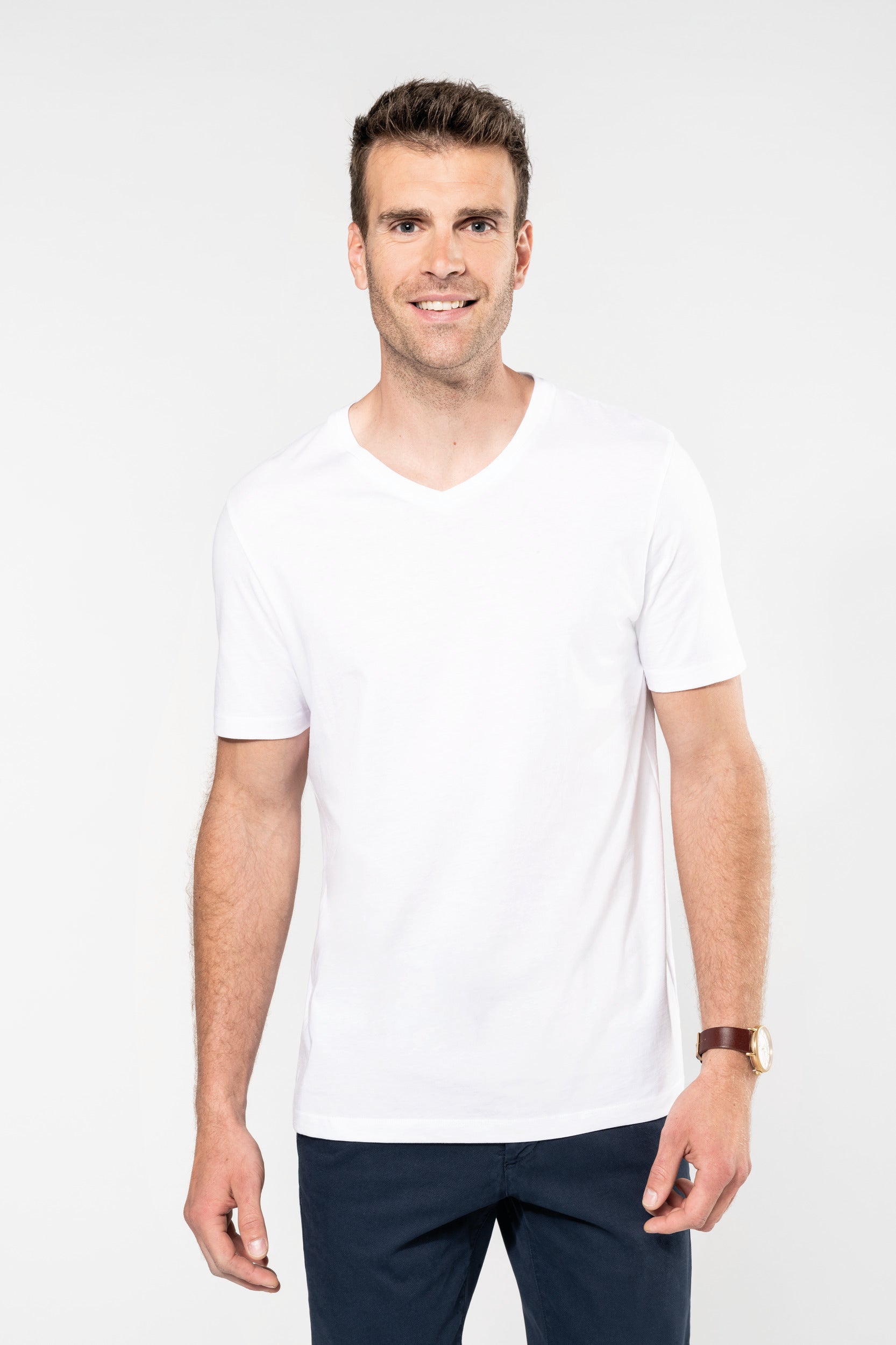 T-shirt Supima® col V manches courtes homme