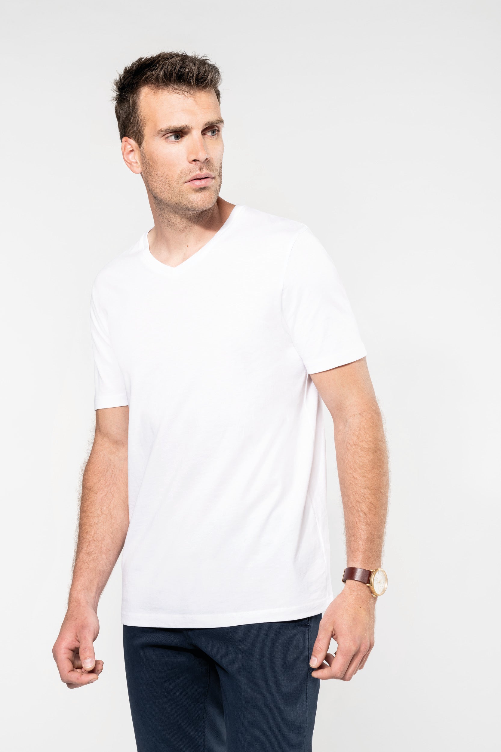 T-shirt Supima® col V manches courtes homme