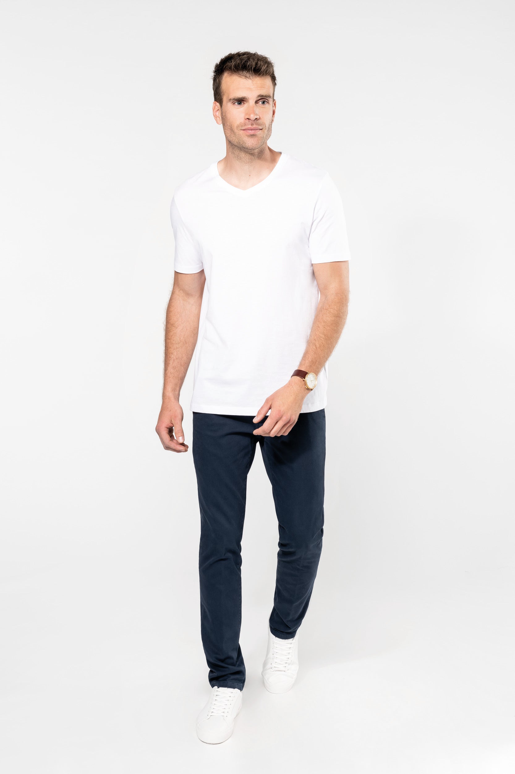 T-shirt Supima® col V manches courtes homme