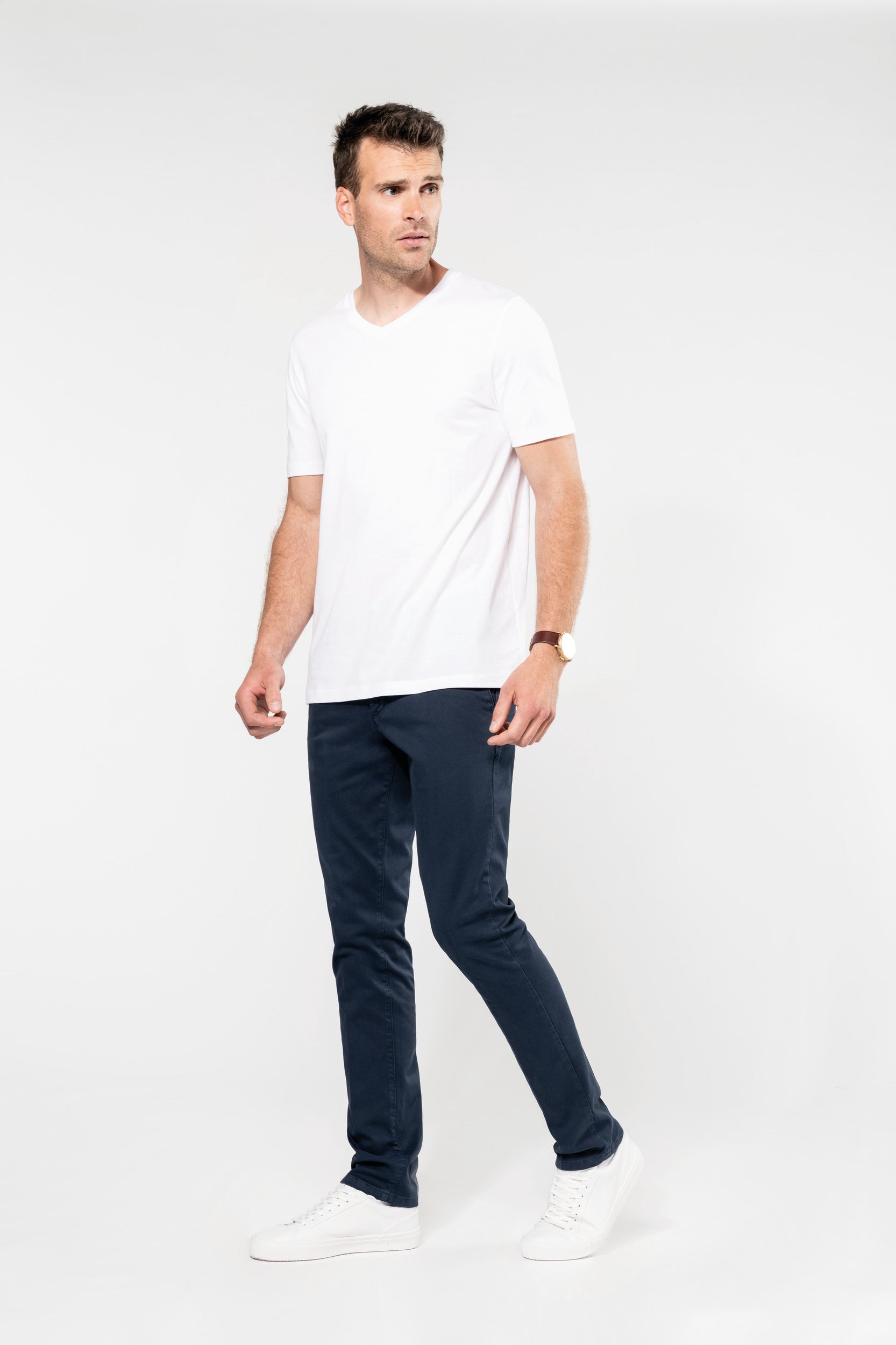 T-shirt Supima® col V manches courtes homme