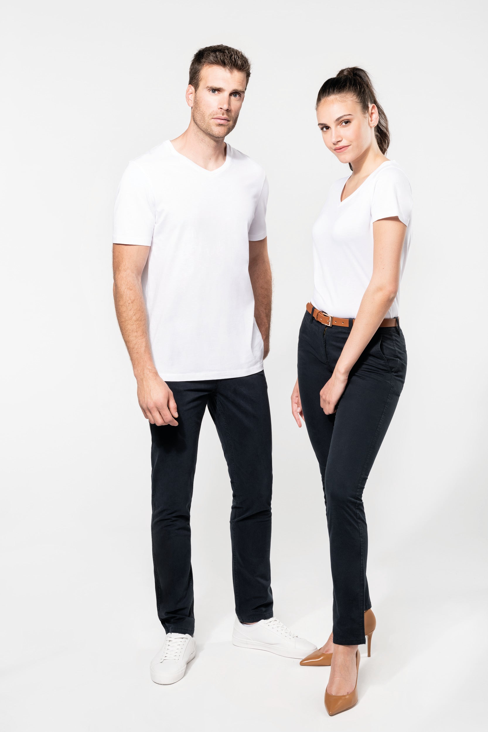 T-shirt Supima® col V manches courtes homme
