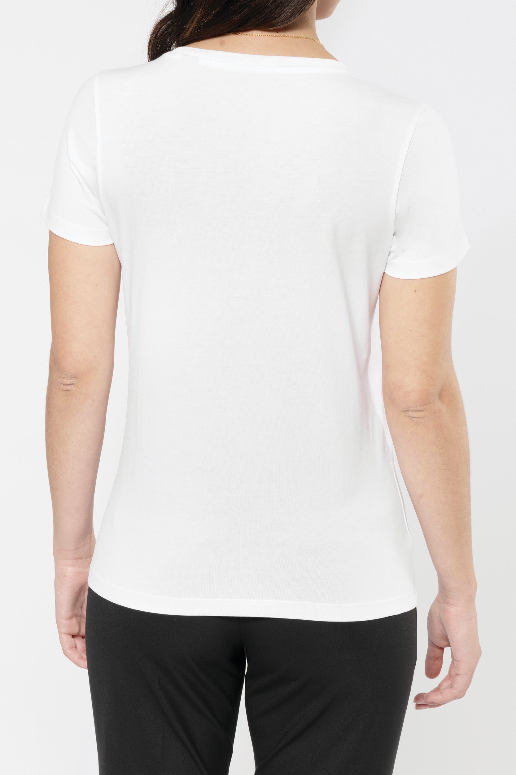 T-shirt Supima® col V manches courtes femme