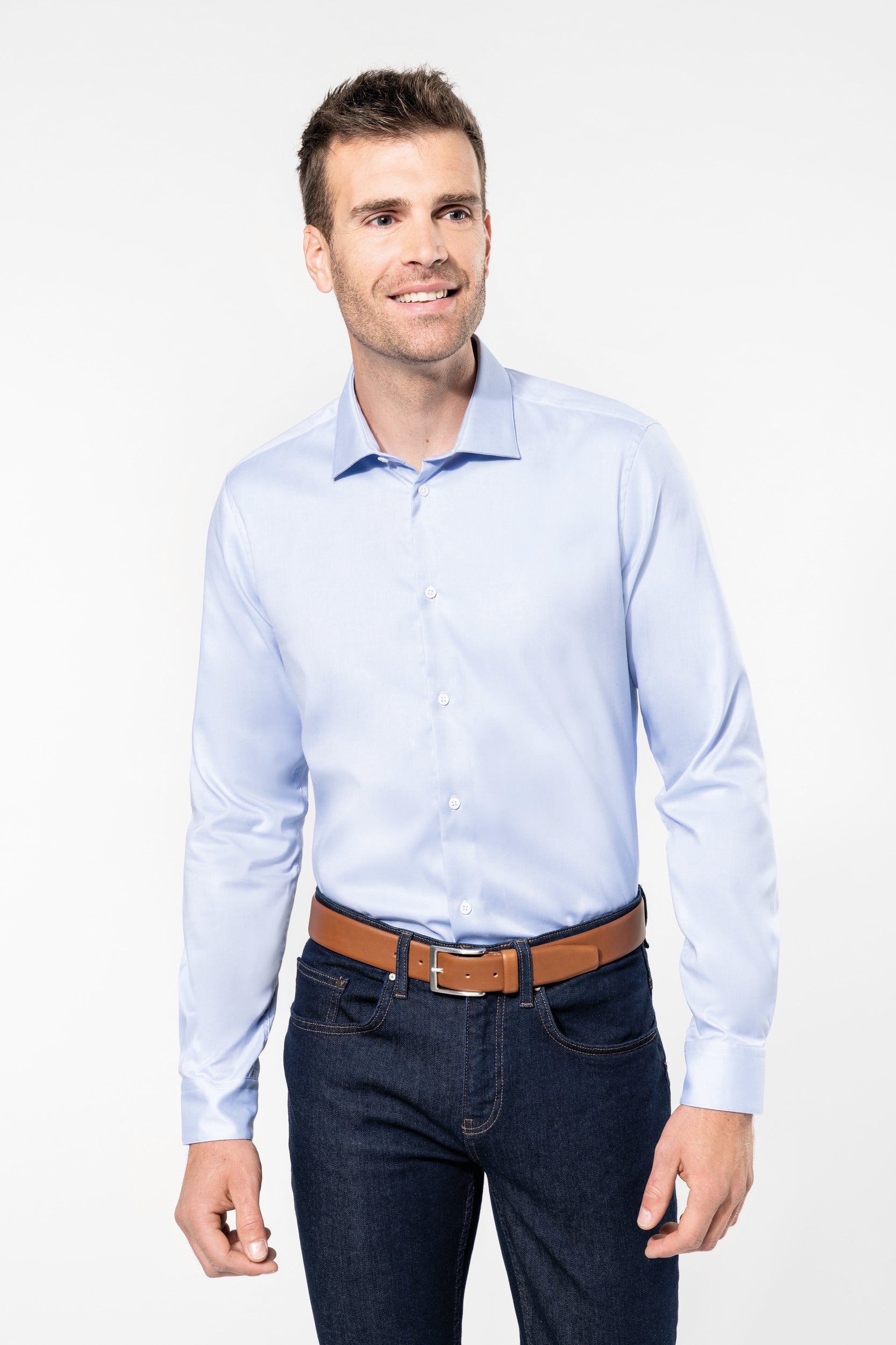 Chemise Oxford pinpoint manches longues homme