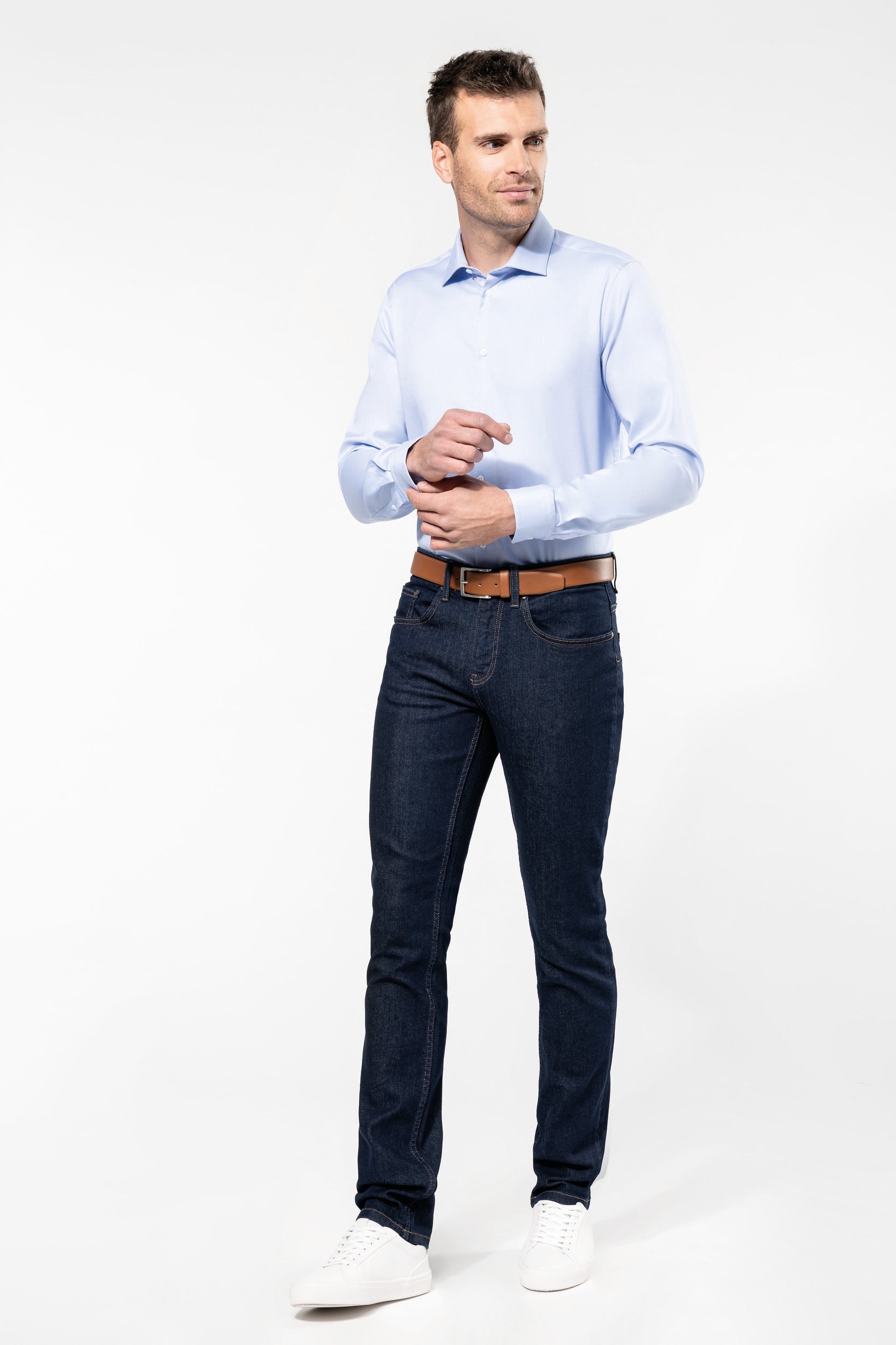 Chemise Oxford pinpoint manches longues homme