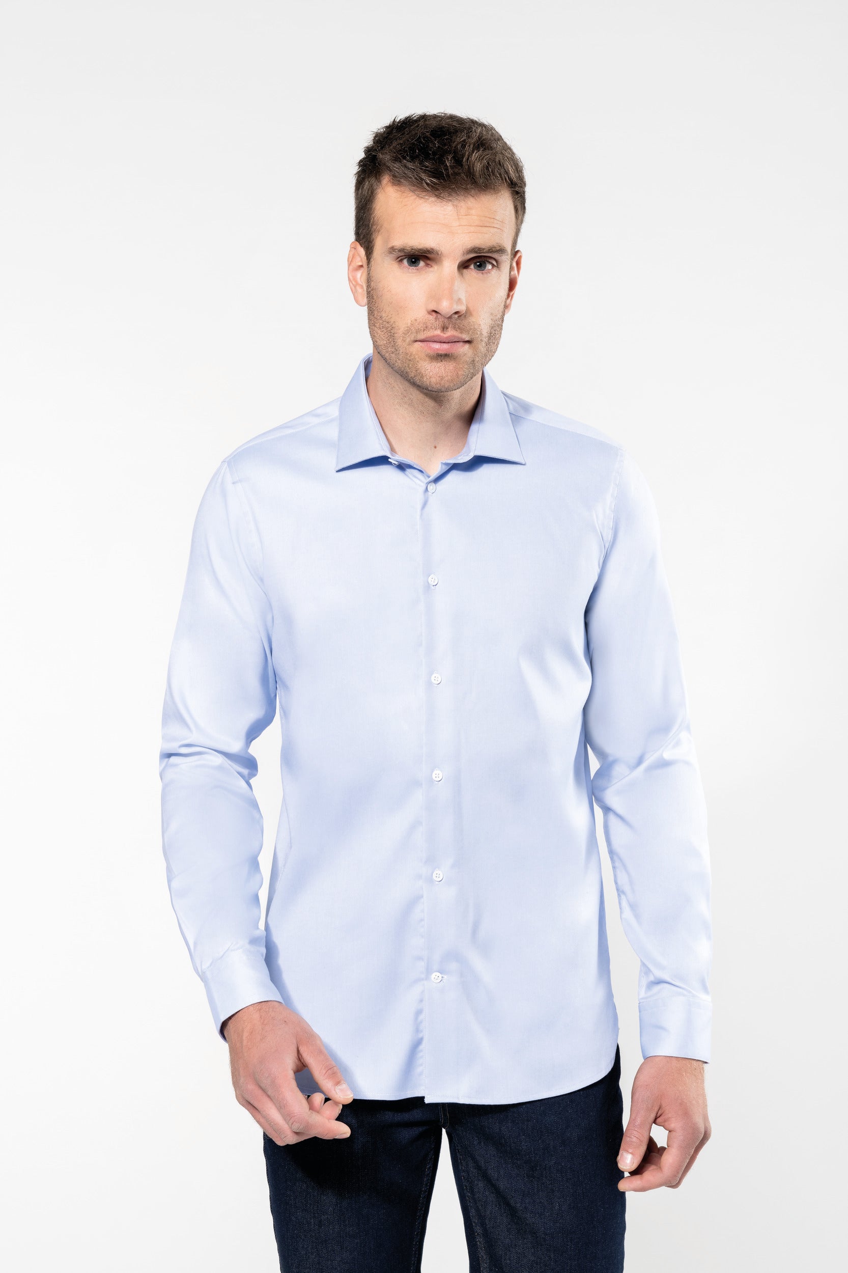 Chemise Oxford pinpoint manches longues homme
