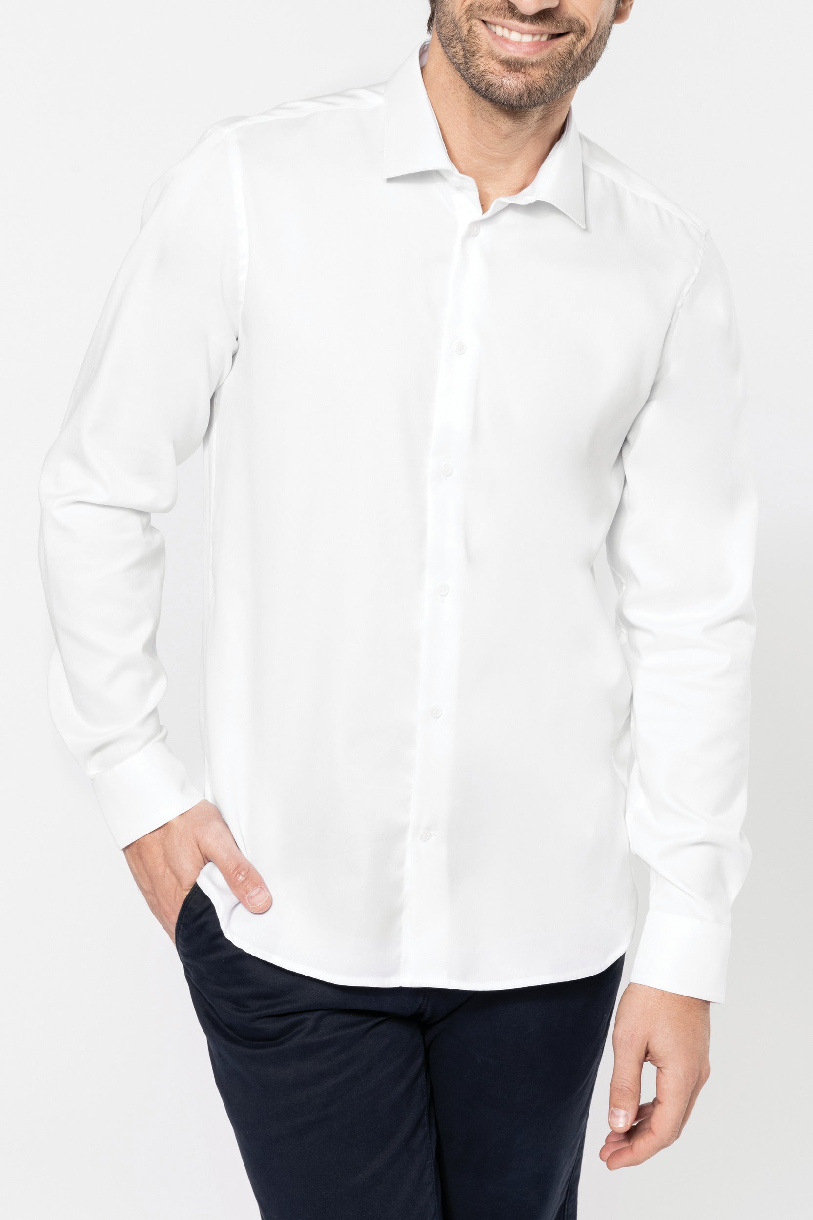 Chemise Oxford pinpoint manches longues homme