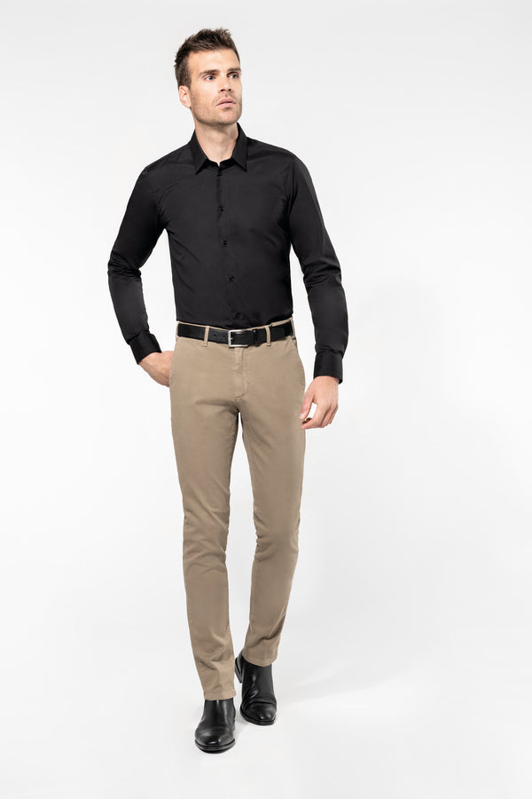 Chemise popeline manches longues homme