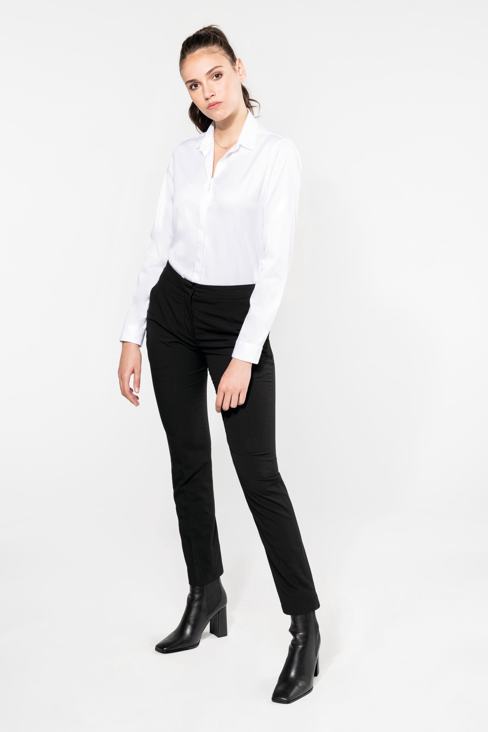 Chemise twill manches longues femme