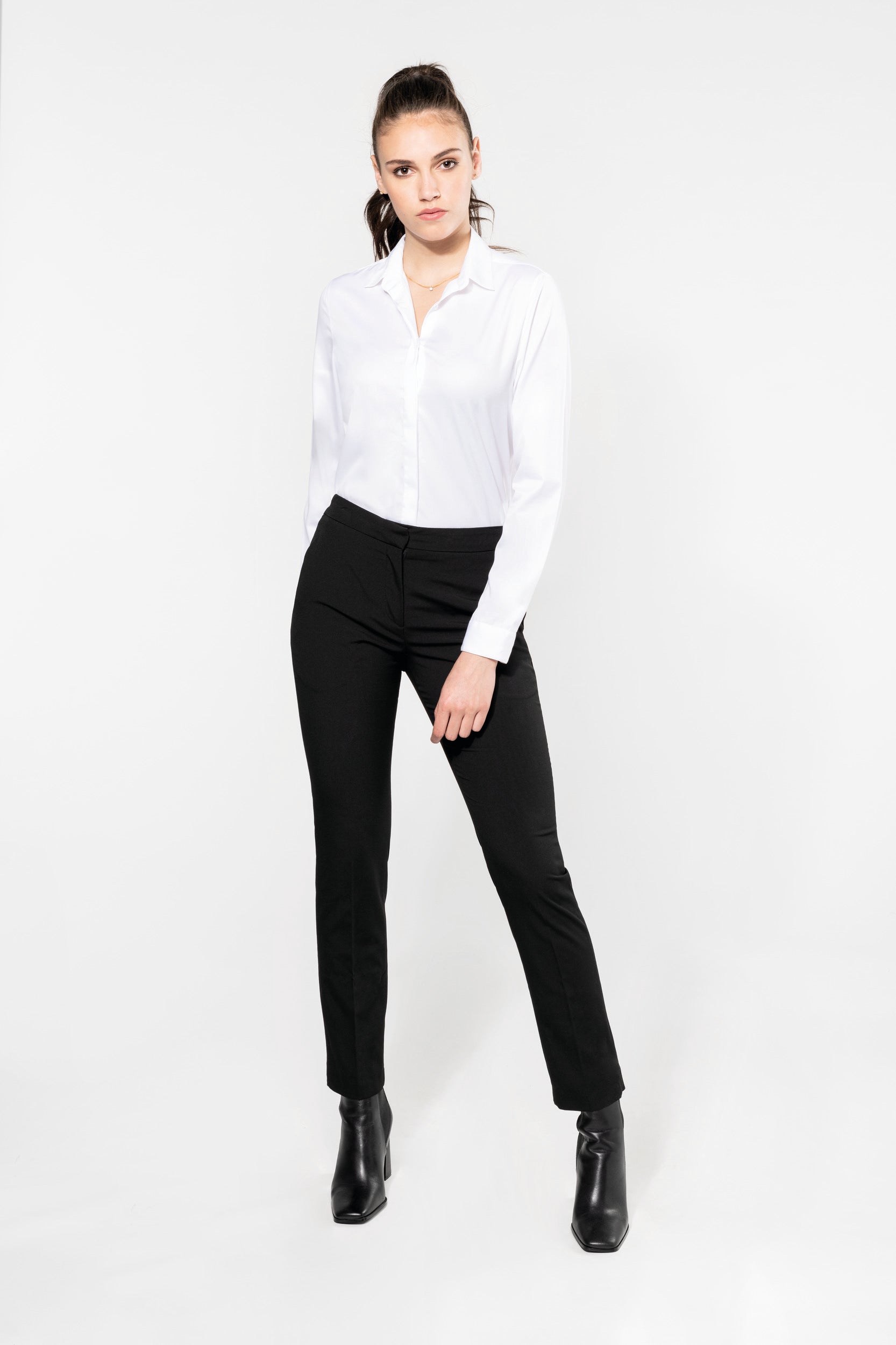 Chemise twill manches longues femme