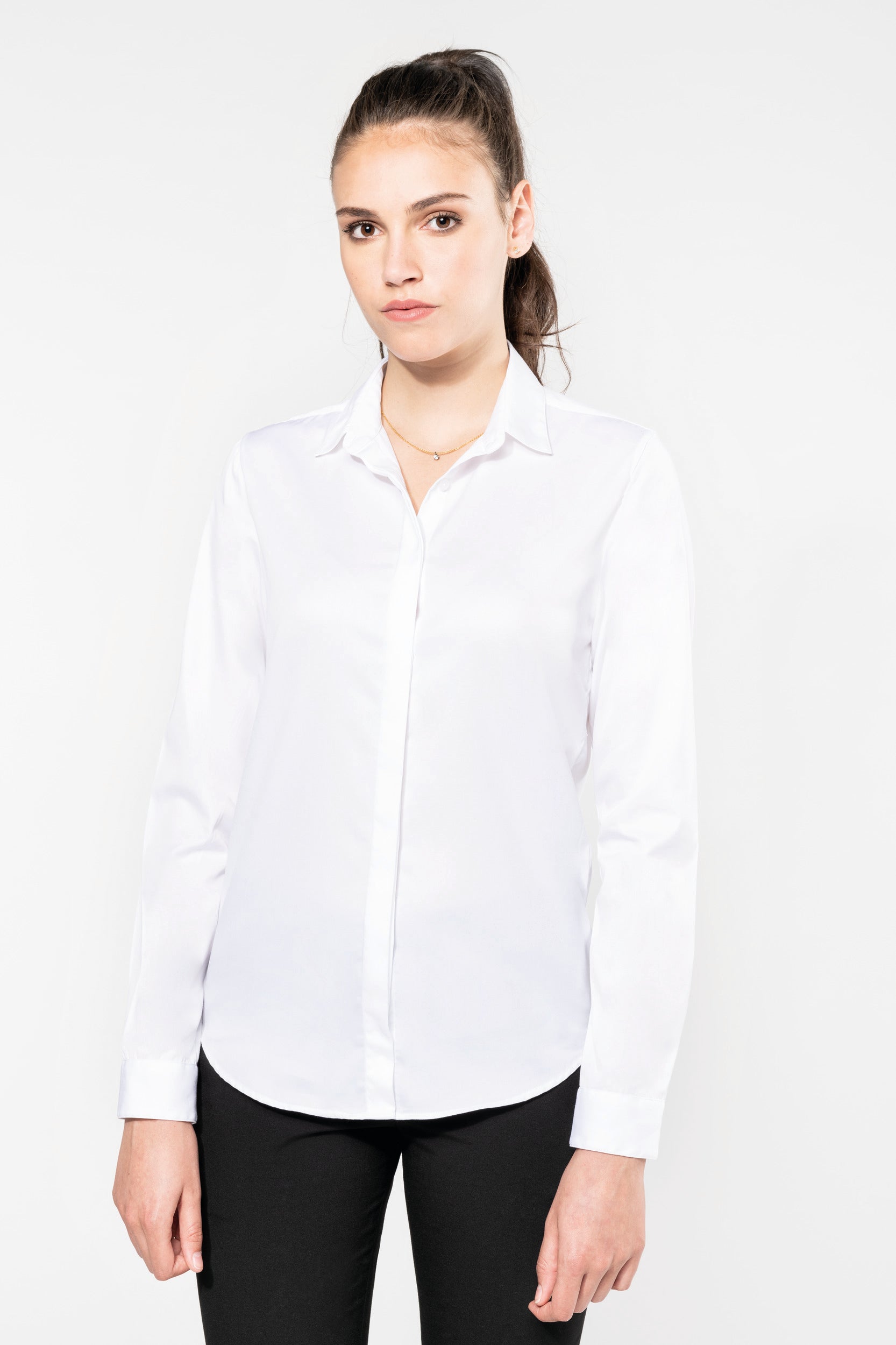 Chemise twill manches longues femme