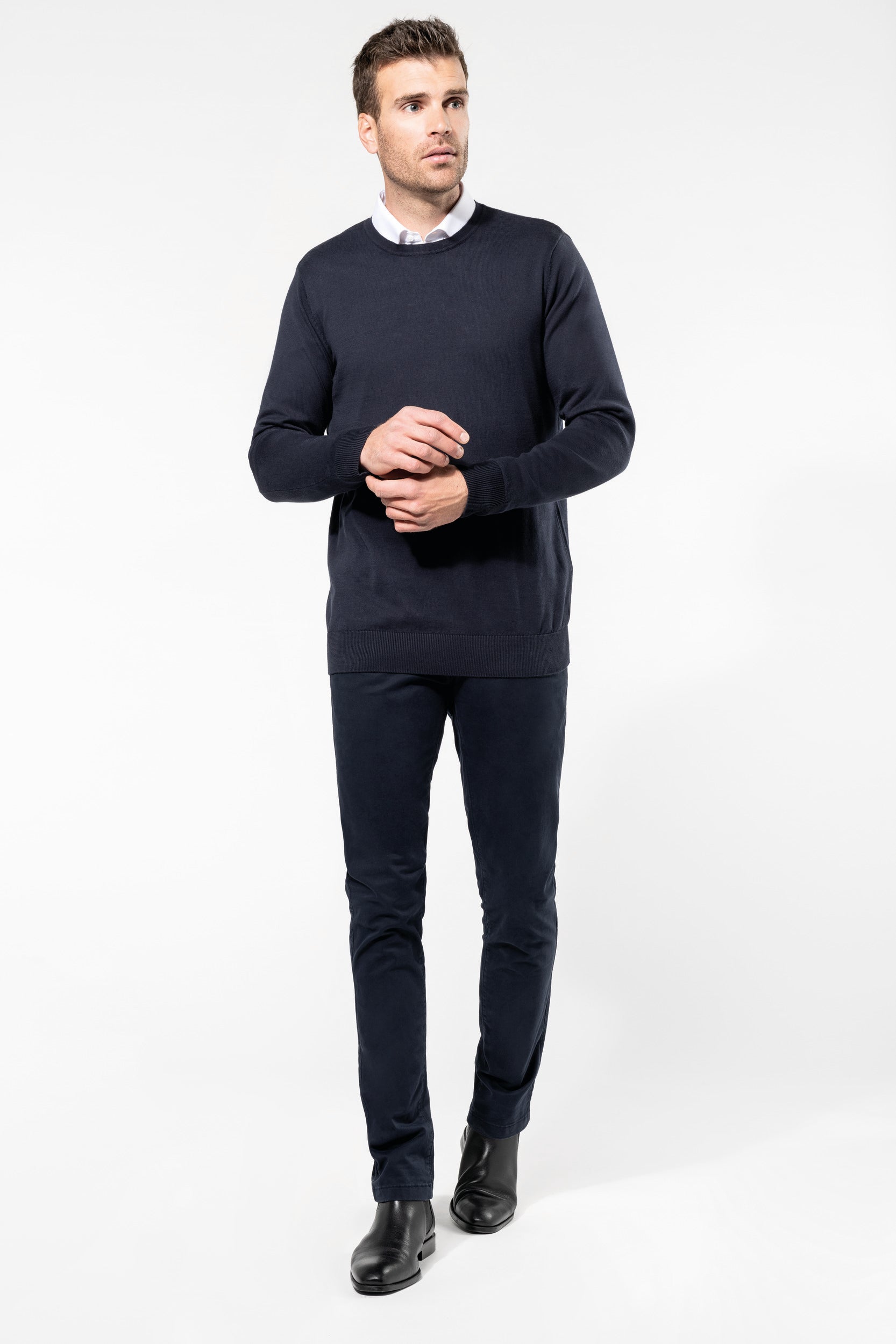 Men's Supima® round neck sweater