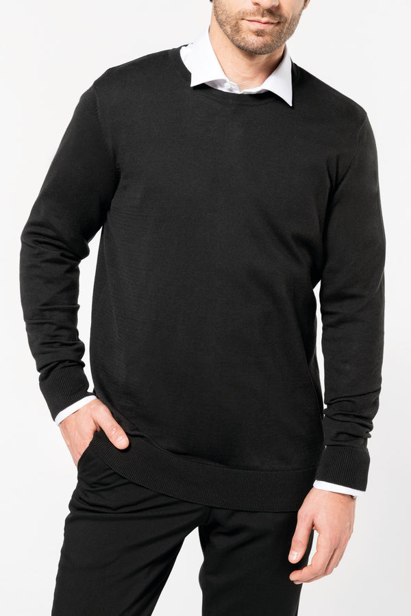 Pull Supima® col rond homme