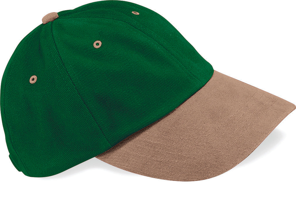 Men's low profile brushed cotton cap - 6 panels