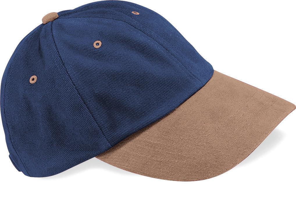 Men's low profile brushed cotton cap - 6 panels