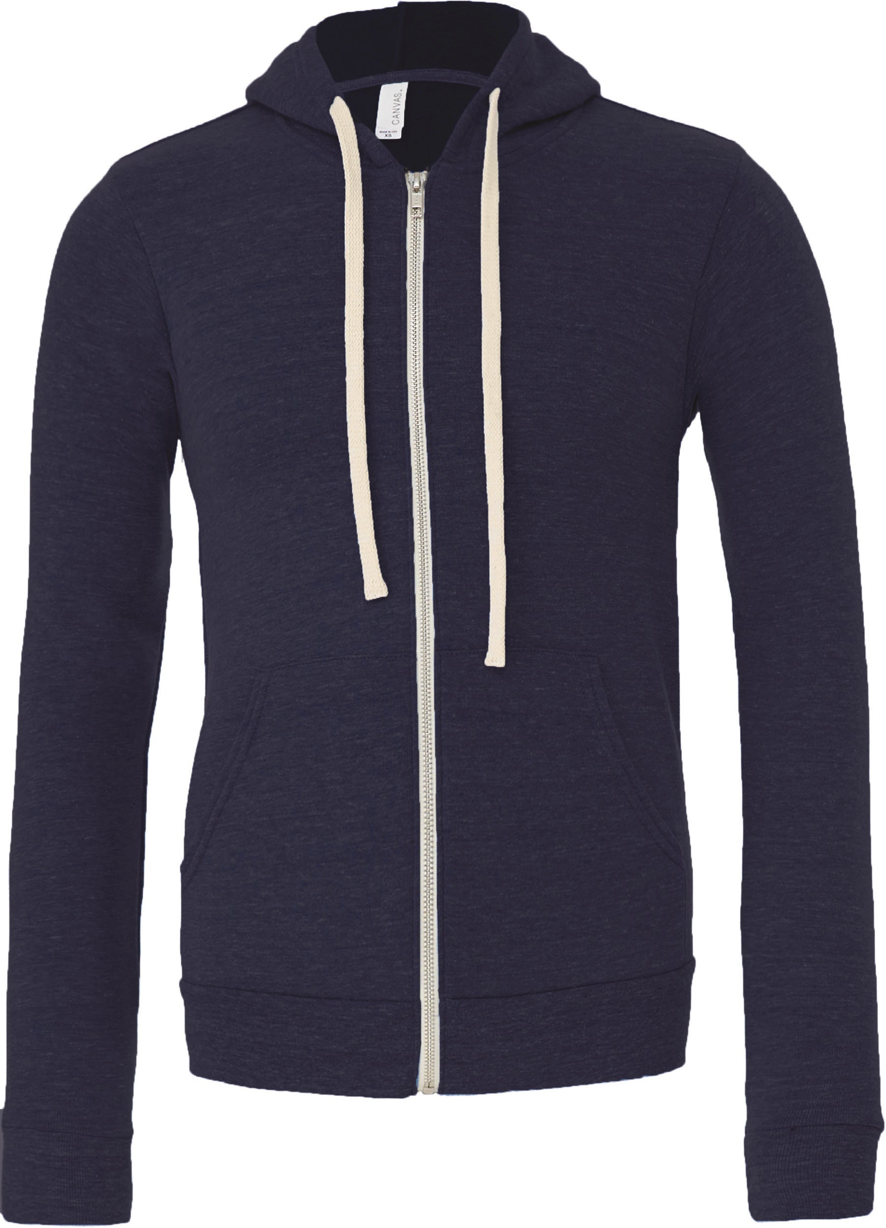 TRIBLEND SWEATSHIRT MET RITS EN CAPUCHON