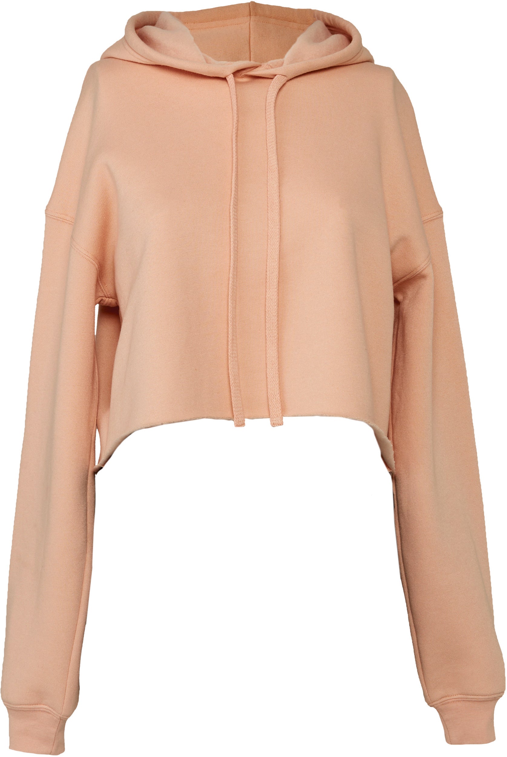 Cropped damessweatshirt met capuchon