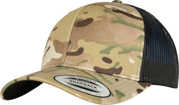 Casquette retro trucker multicam