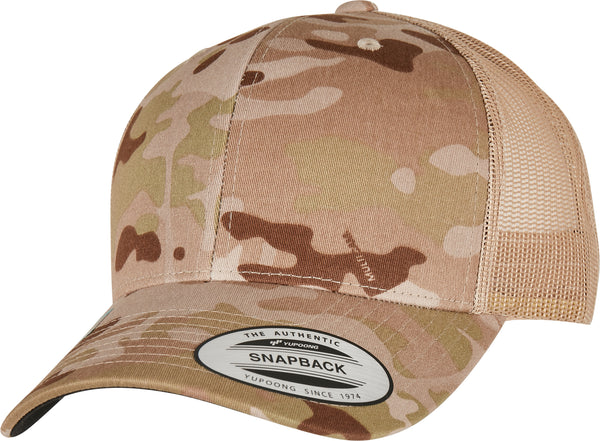 Casquette retro trucker multicam