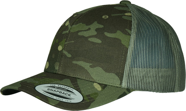 Casquette retro trucker multicam