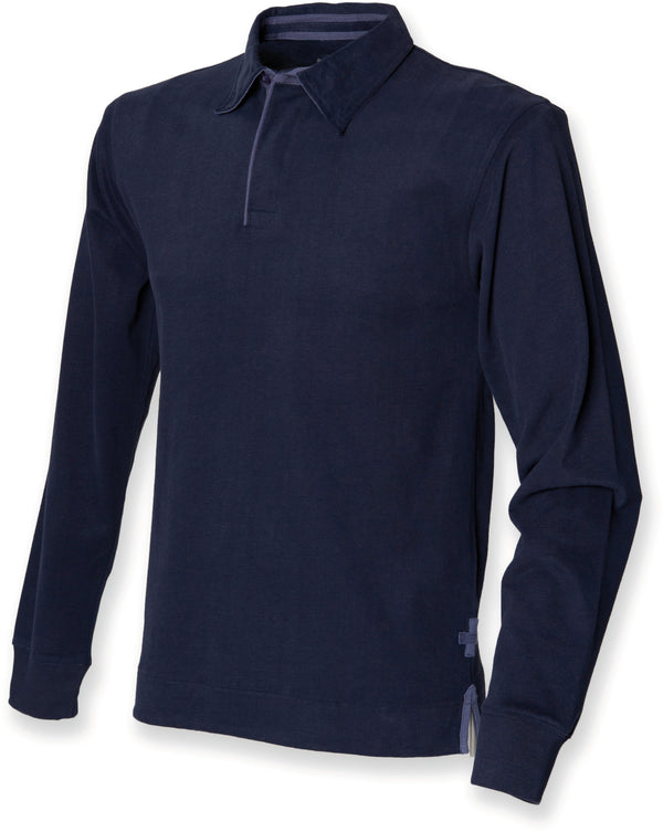 RUGBY-POLOSHIRT MET LANGE MOUWEN