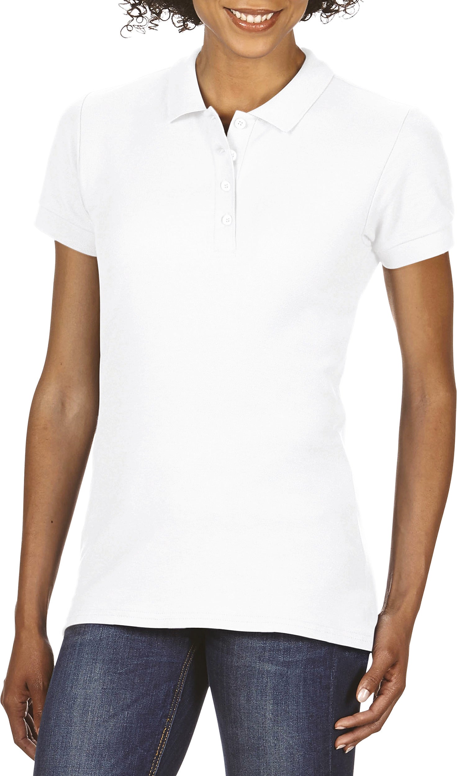 Softstyle dubbel piqué-poloshirt voor dames