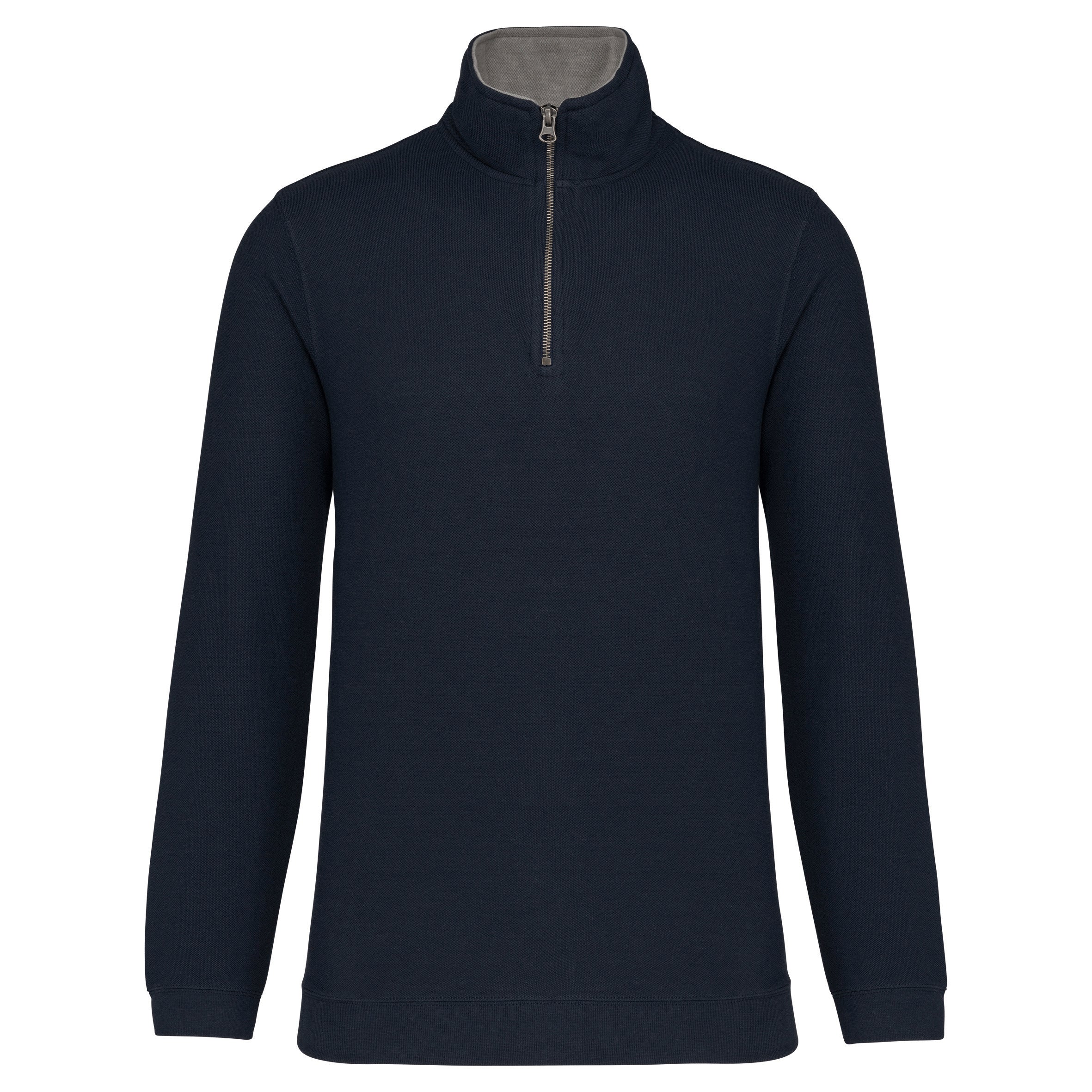 Trucker > sweat-shirt piqué col zippé homme