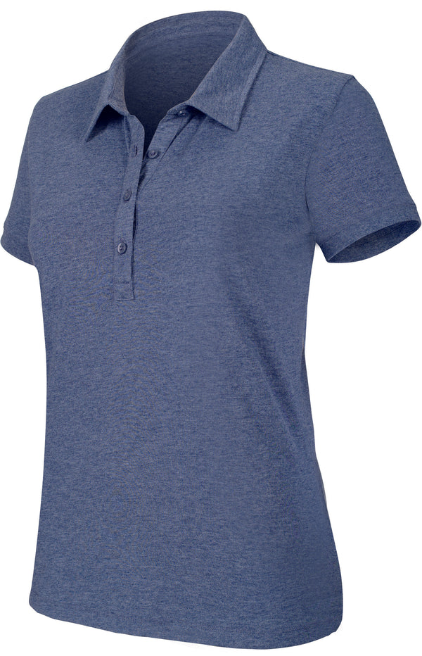 Women's "melange" short-sleeved polo shirt