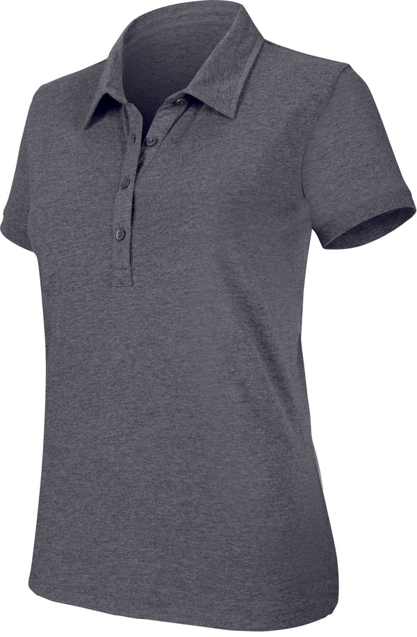 Women's "melange" short-sleeved polo shirt