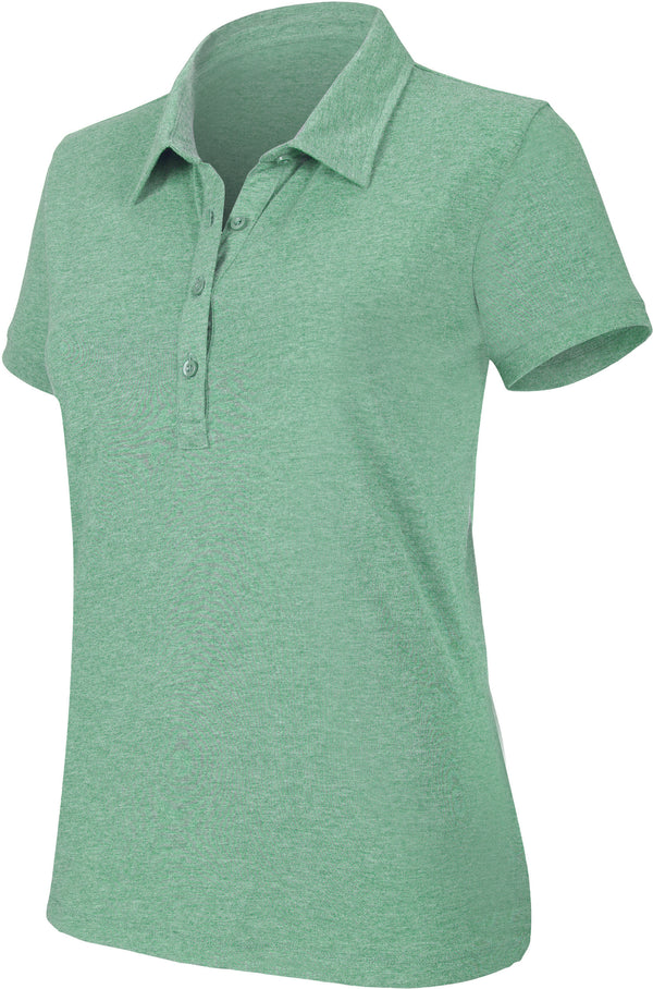 Women's "melange" short-sleeved polo shirt