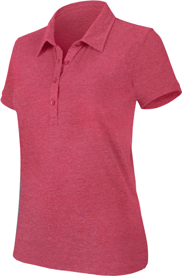 Women's "melange" short-sleeved polo shirt