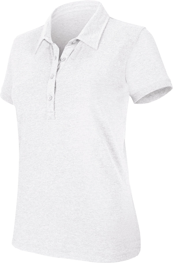 Women's "melange" short-sleeved polo shirt